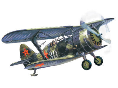ICM 1/72 I-15 bis WWII Soviet Biplane Fighter Plastic Model Kit