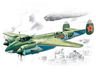 ICM 1/72 Tu-2S WWII Soviet Bomber Plastic Model Kit