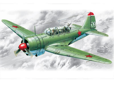 ICM 1/72 Su-2 WWII Soviet Light Bomber Plastic Model Kit