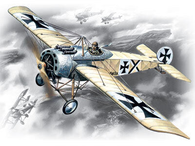 ICM 1/72 Fokker E.IV WWI German Fighter Plastic Model Kit
