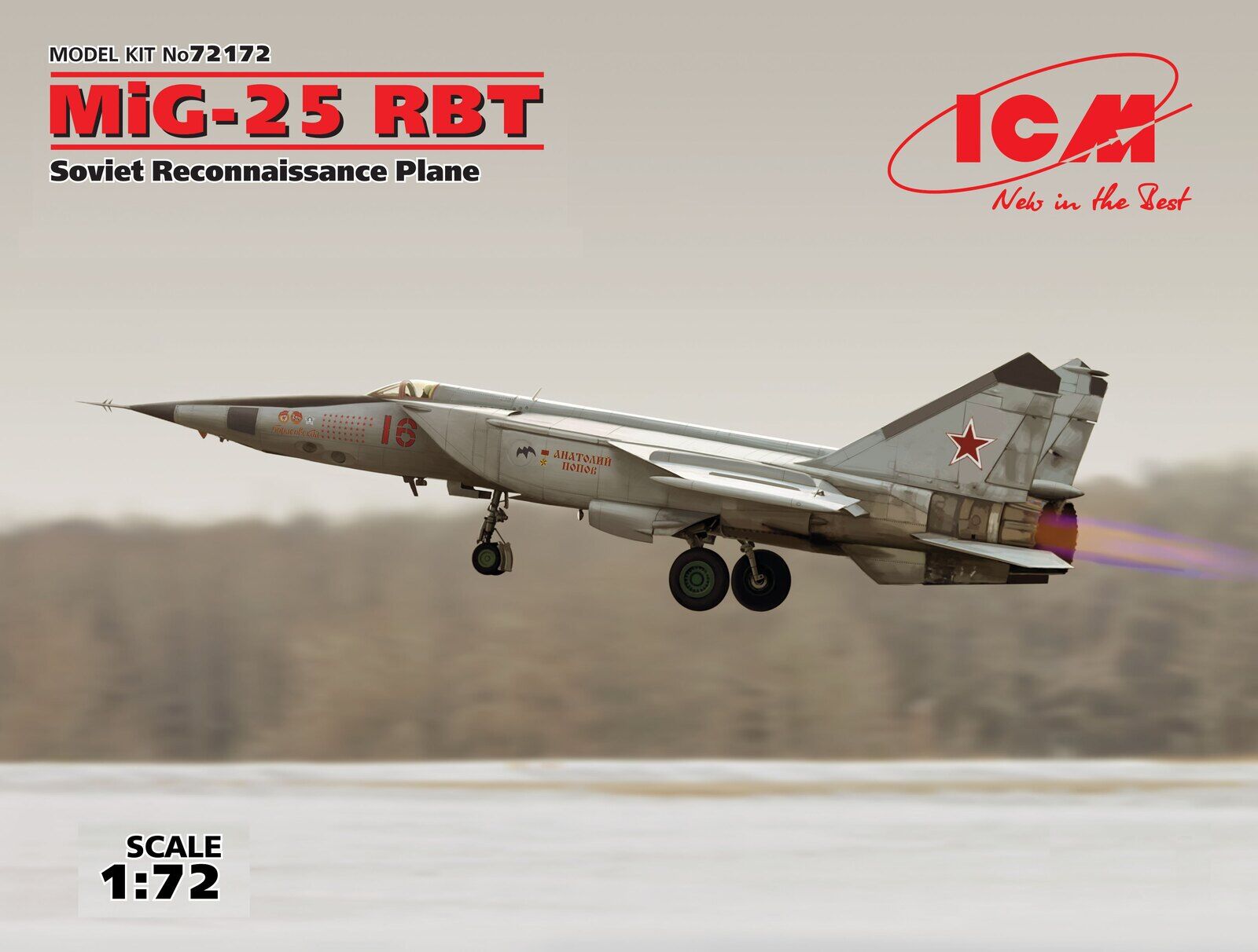 ICM 1/72 MiG-25 RBT Soviet Reconnaissance Plane Plastic Model Kit