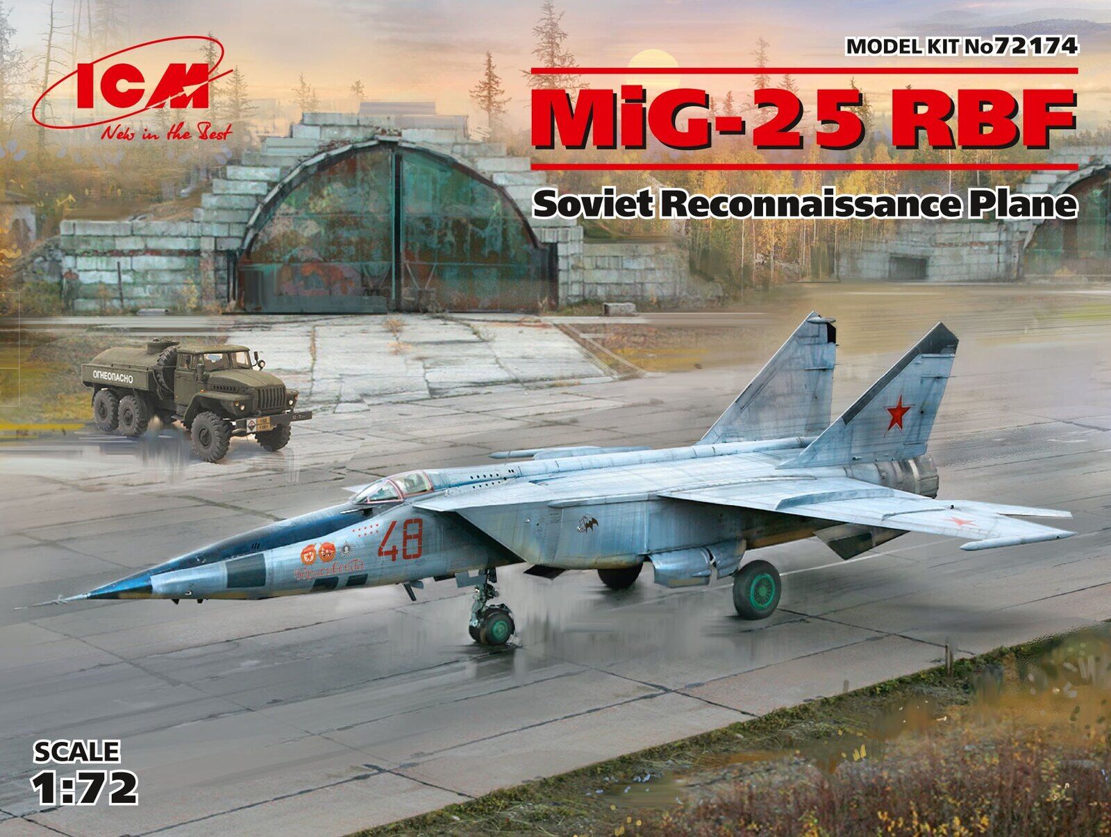 ICM 1/72 MiG-25 RBF Soviet Reconnaissance Plane Plastic Model Kit