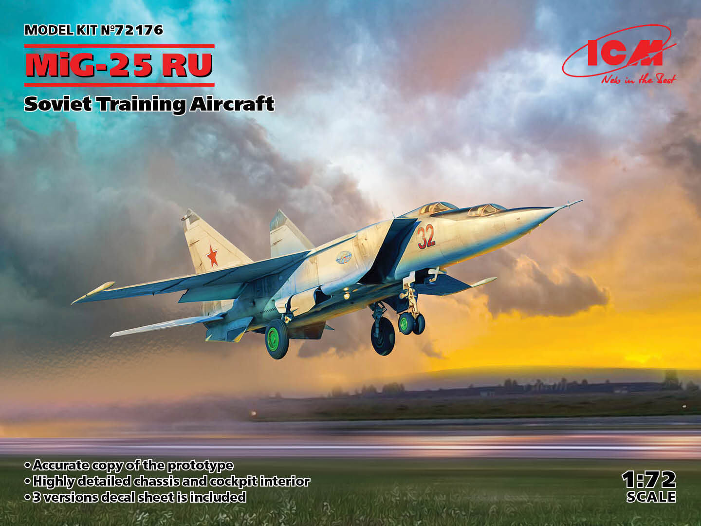 ICM 1/72 MiG-25 RU Soviet Training Aircraft Plastic Model Kit