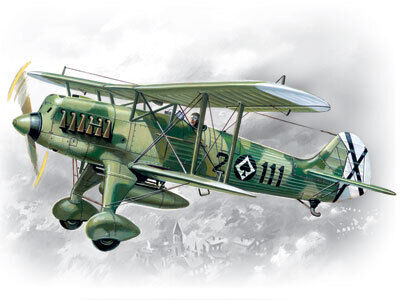 ICM 1/72 Heinkel He 51B-1 Spanish Air Force Biplane Fighter Plastic Model Kit