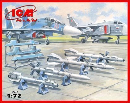 ICM 1/72 Soviet Air-to-Air Aircraft Armament (R-27ER R-27ET R-73 R-77 missiles) Plastic Model Kit ICM72212