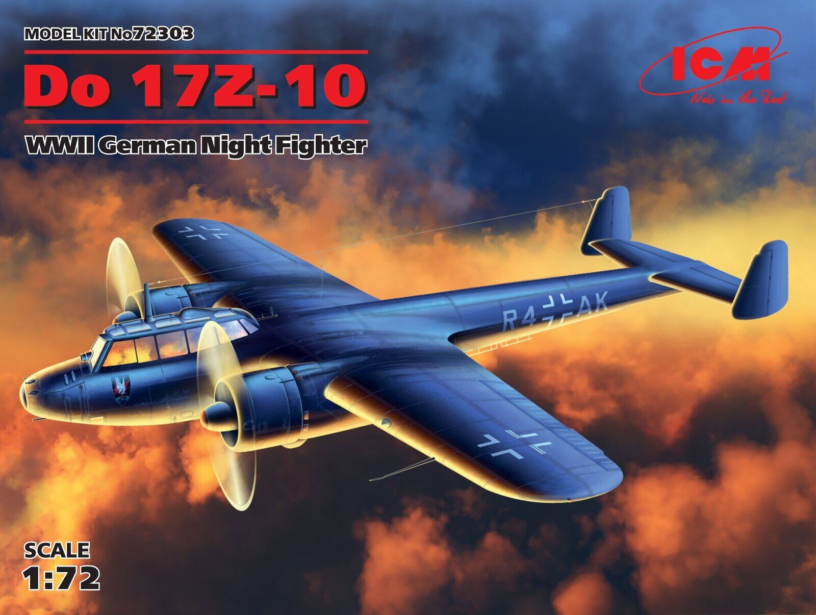 ICM 1/72 Do 17Z-10 WWII German Night Fighter Plastic Model Kit