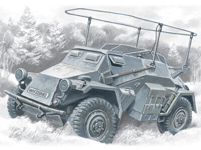 ICM 1/72 Sd.Kfz.261 German Radio Communication Vehicle Plastic Model Kit