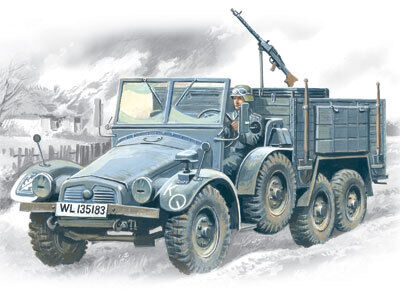 ICM 1/72 Krupp L2H143 Kfz.70 German Light Army Truck Plastic Model Kit