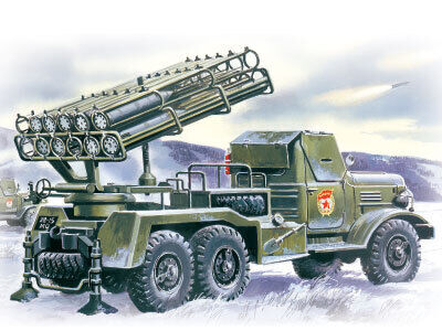 ICM 1/72 BM-24-12 Multiple Launch Rocket System on ZiL-157 base Plastic Model Kit