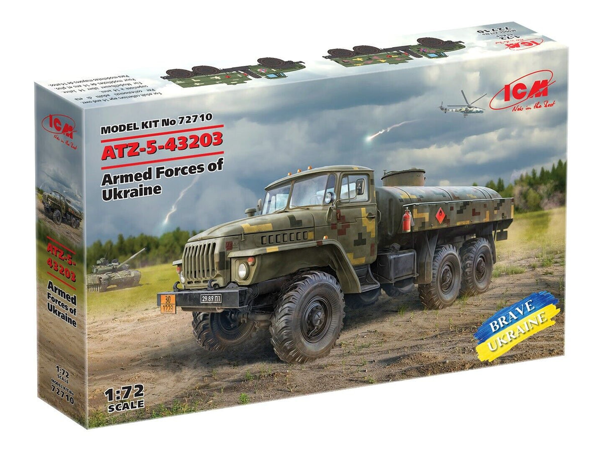 ICM 1/72 ATZ-5-43203 Fuel Bowser of the Armed Forces of Ukraine Plastic Model Kit ICM72710