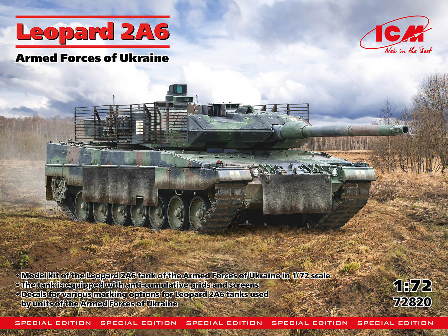 ICM 1/72 Leopard 2A6 Armed Forces of Ukraine Plastic Model Kit