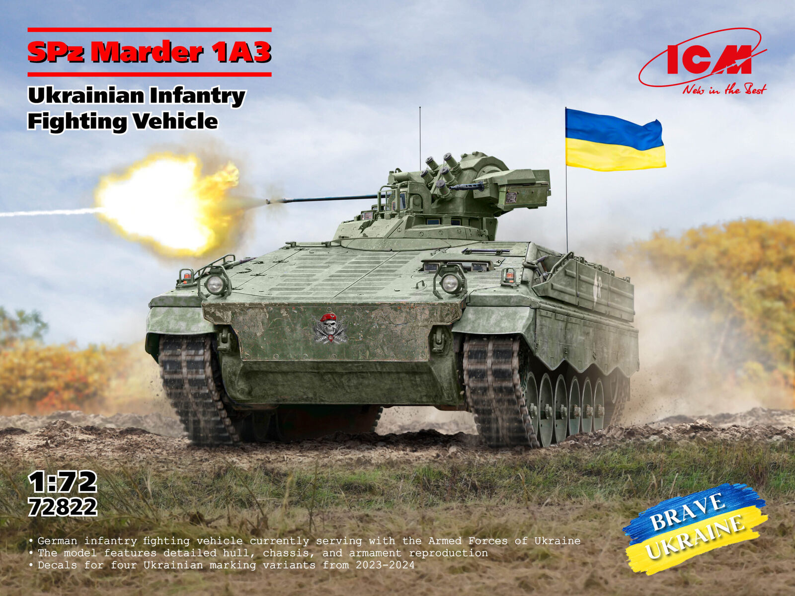 ICM 1/72 SPz Marder 1A3 Ukrainian Infantry Fighting Vehicle Plastic Model Kit