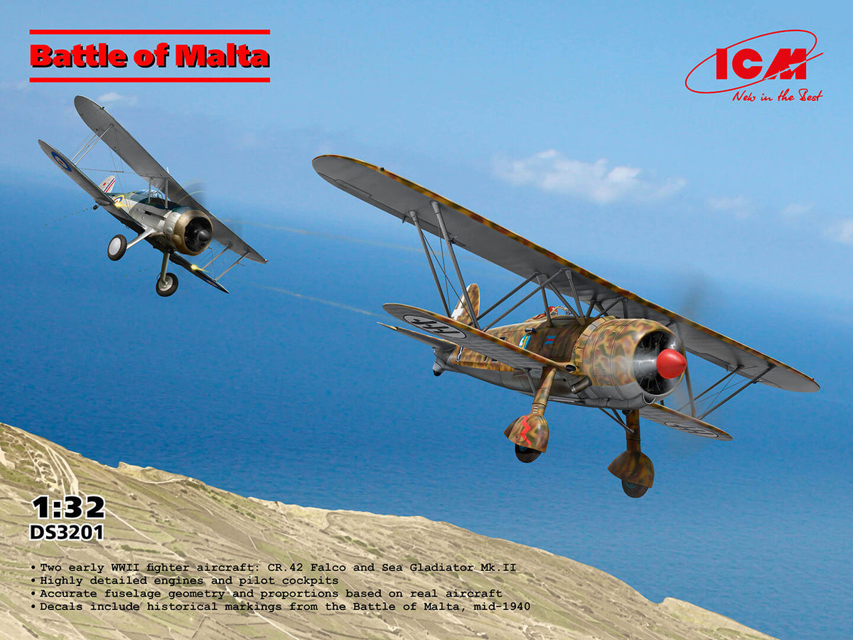 ICM 1/32 Battle of Malta Plastic Model Kit Diorama Set ICMDS3201