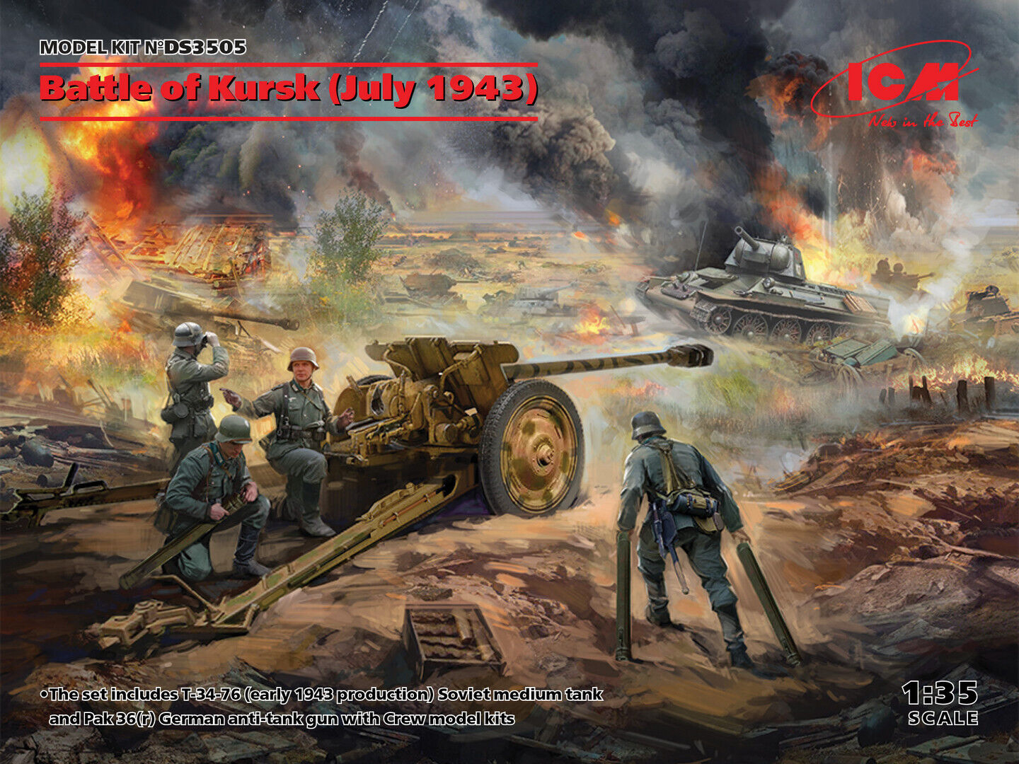 ICM 1/35 Battle of Kursk (July 1943) Plastic Model Kit Diorama Set