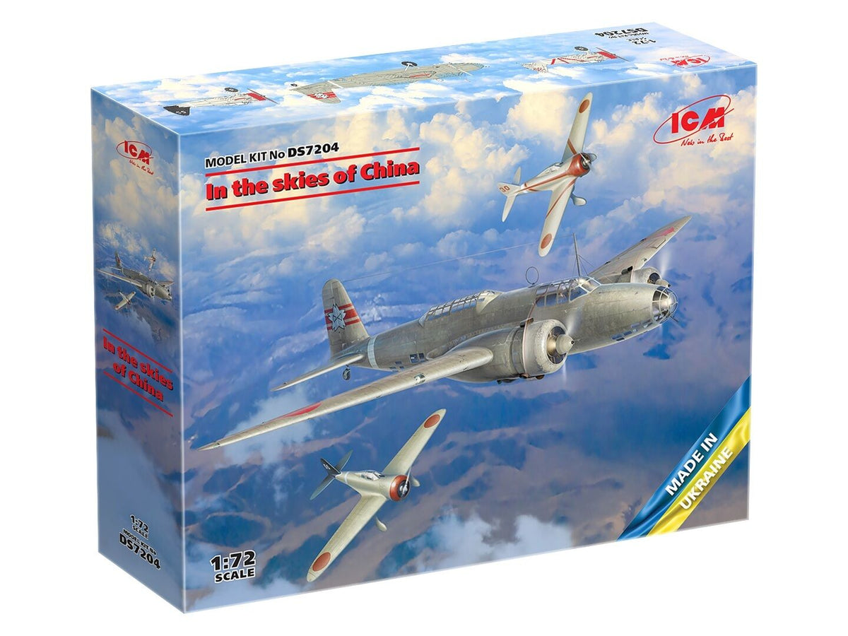 ICM 1/72 In the skies of China Plastic Model Kit Diorama Set ICMDS7204