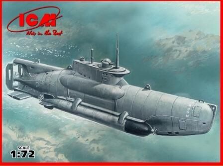 ICM 1/72 U-Boat Type XXVIIB 'Seehund' (Late) WWII German Midget Submarine Plastic Model Kit