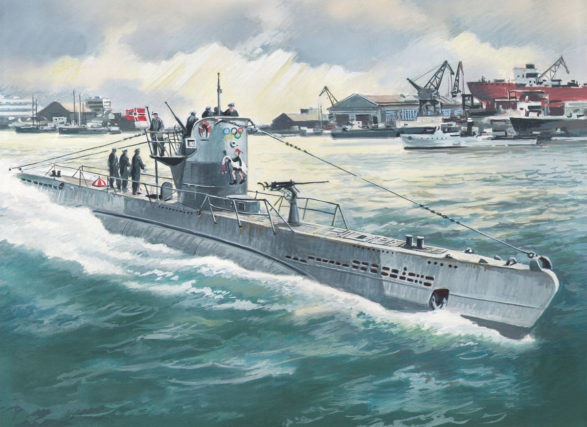ICM 1/144 U-Boat Type IIB (1943) German Submarine Plastic Model Kit ICMS010