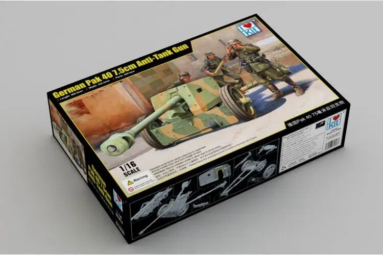 I Love Kit 1/16 German Pak 40 7.5cm Anti-Tank Gun Plastic Model Kit