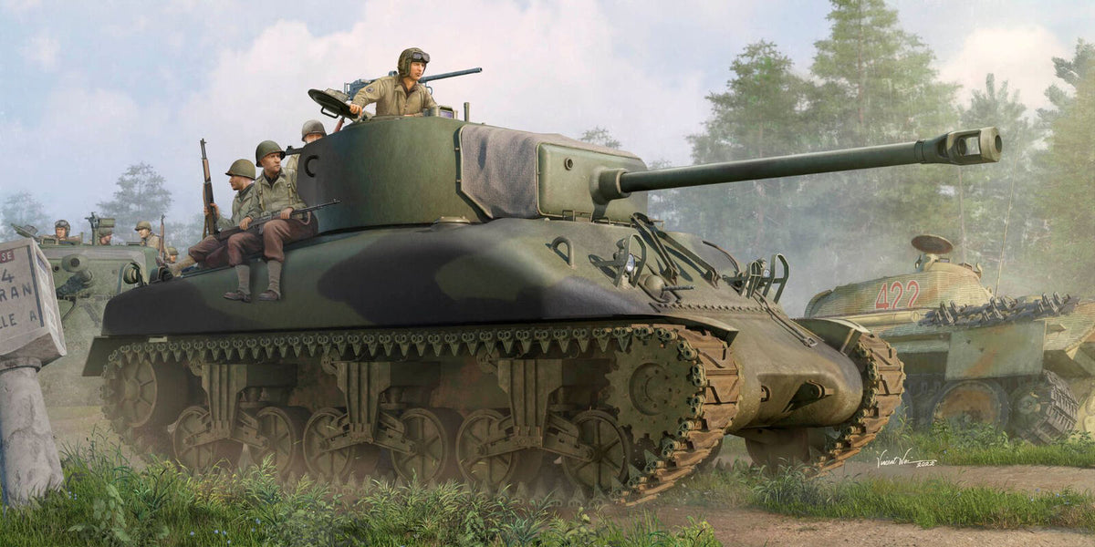 I Love Kit 1/16 M4A1(76)W Medium Tank Plastic Model Kit ILK61616
