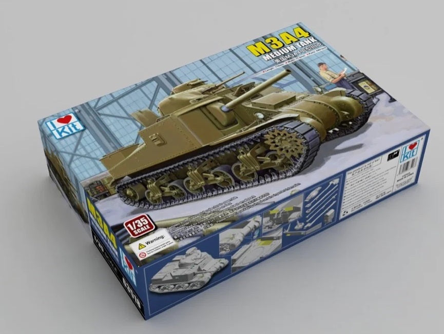 ILK63518 I Love Kit 1/35 M3A4 Medium Tank Plastic Model Kit I Love Kit