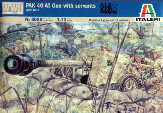 6096S ITALERI WWII - GERMAN PAK40 AT GUN & CREW
