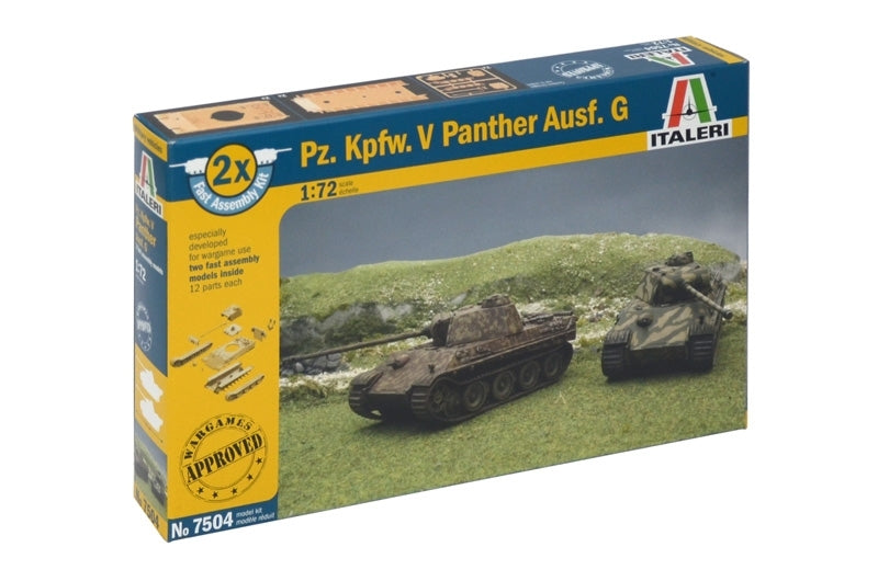 7504S ITALERI PZ.KPFW.V PANTHER AUSF.G (2 FAST ASSEMBLY MODELS)