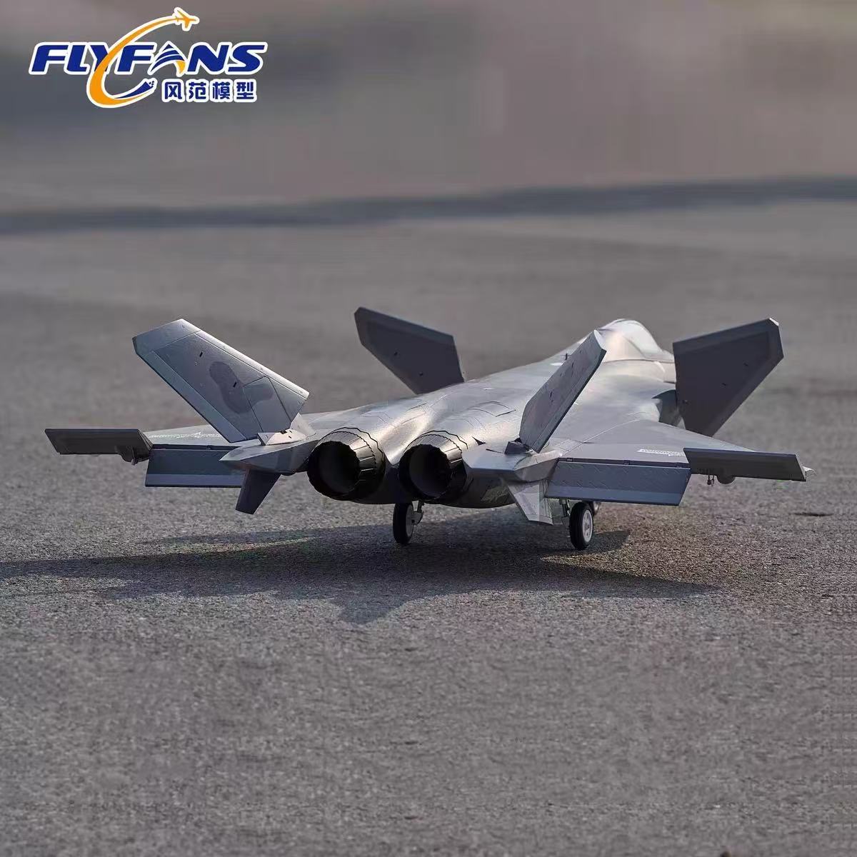 FlyFans J-20B V2 Twin 70mm (with Flight Controller/Gyro) EDF Jet PNP FFJ20B918 Flyfans