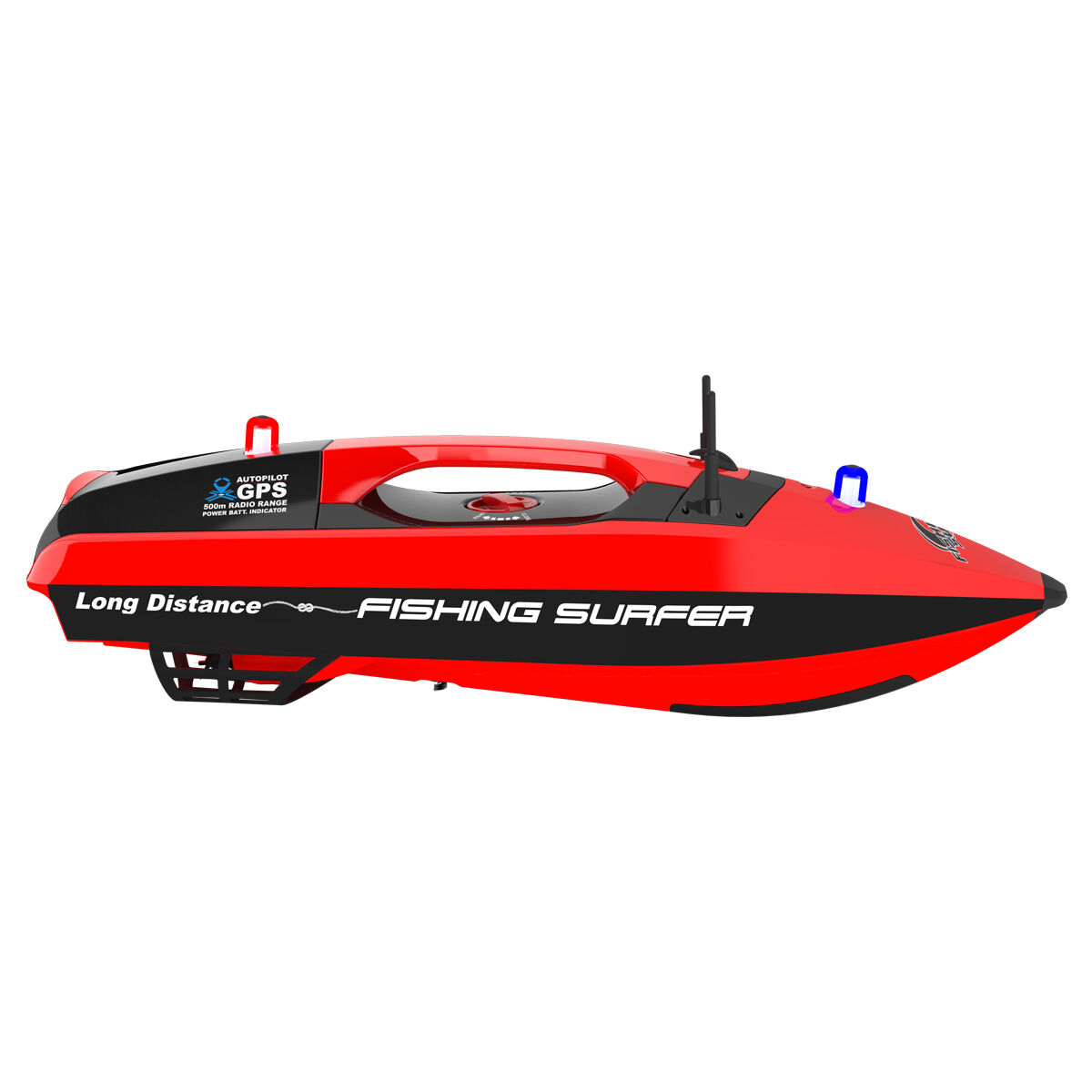 Joysway Fishing Surfer V2 Surfcasting Bait Boat GPS 850mm RTR w/ TF520 Fish Finder - Red JW-3251RF