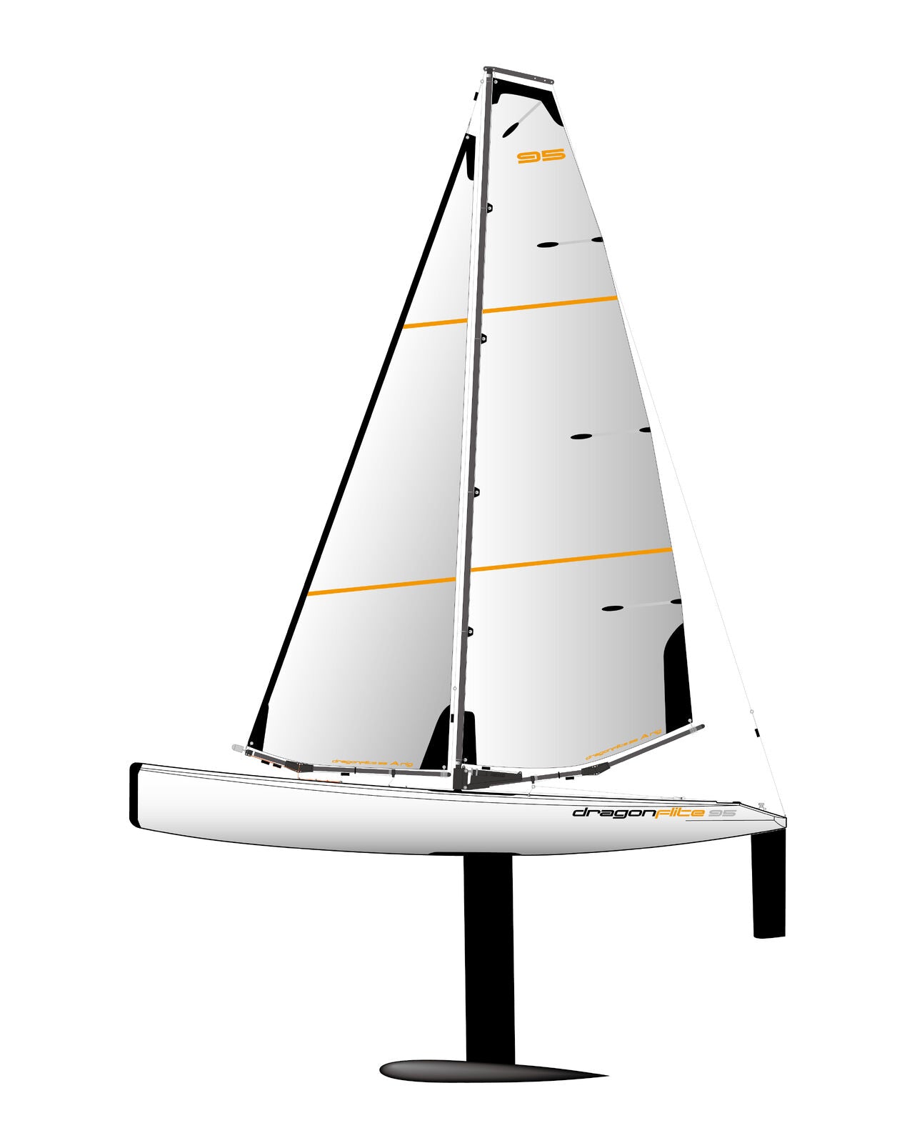 Joysway Dragon Flite 95 V3 (DF95) Racing Sailboat 950mm PNP