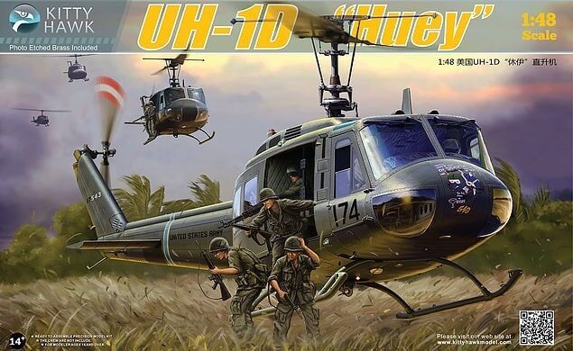 Kitty Hawk 1/48 UH-1D "Huey" Plastic Model Kit