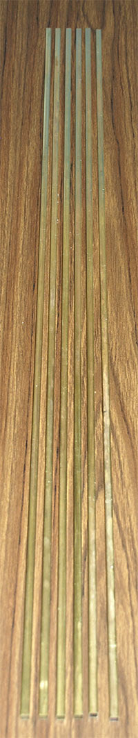 K&S 155F SQUARE BRASS (36IN LENGTHS) 1/4IN (1 PIECE PER BAG X 6 BAGS) K&S METALS