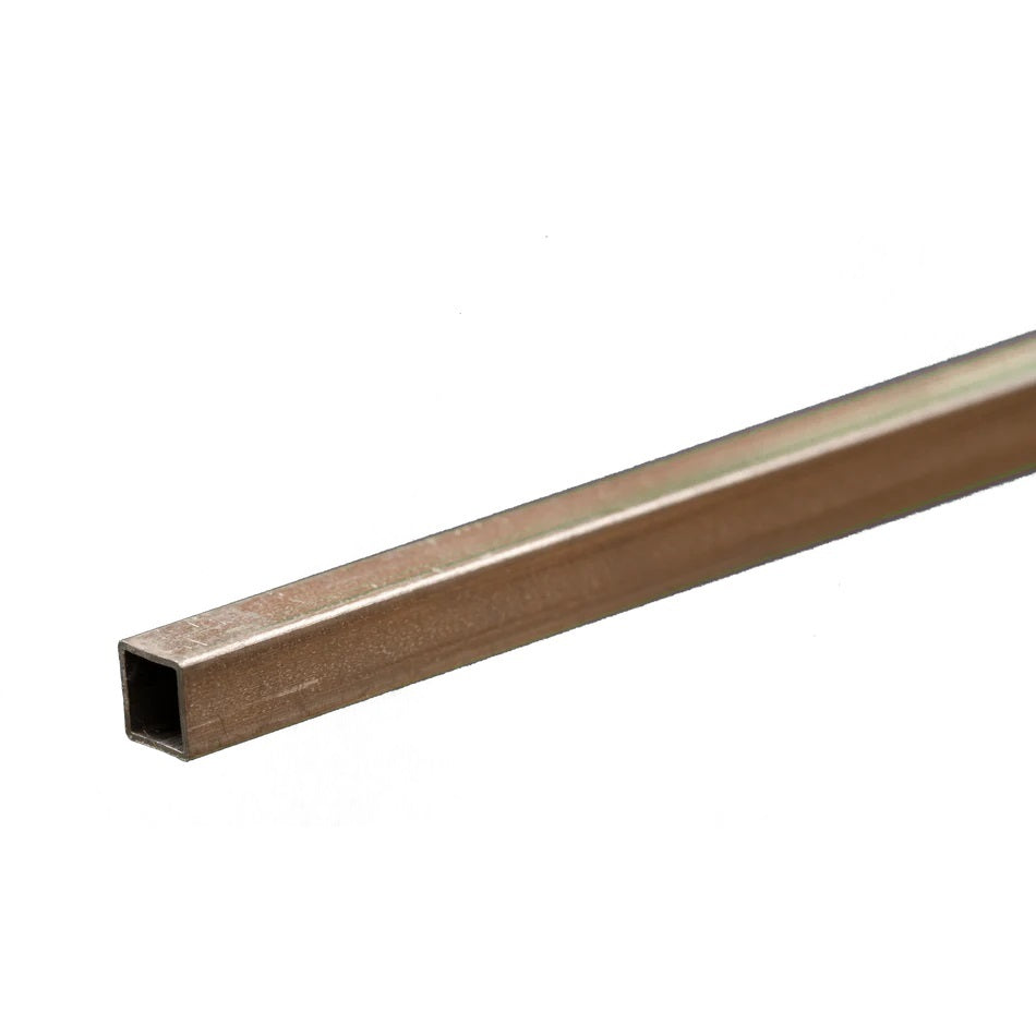 K&S 83013 SQUARE ALUMINUM TUBE .014 WALL (12IN LENGTHS) 3/16IN (1 TUBE K&S METALS