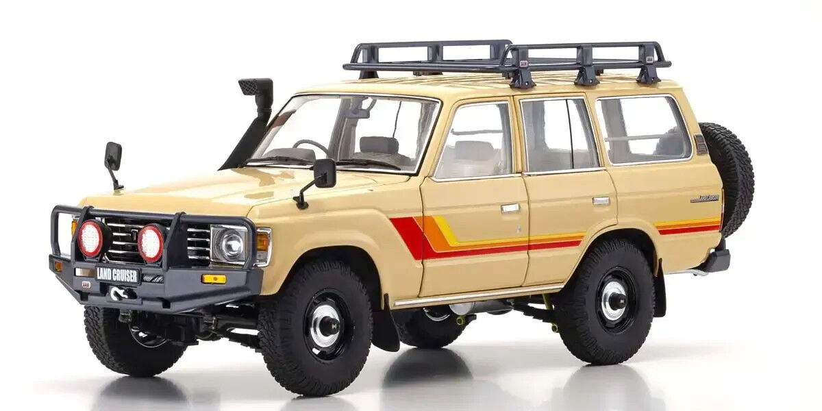 Kyosho 1/18 Toyota Land Cruiser 60 Beige Diecast Model Car