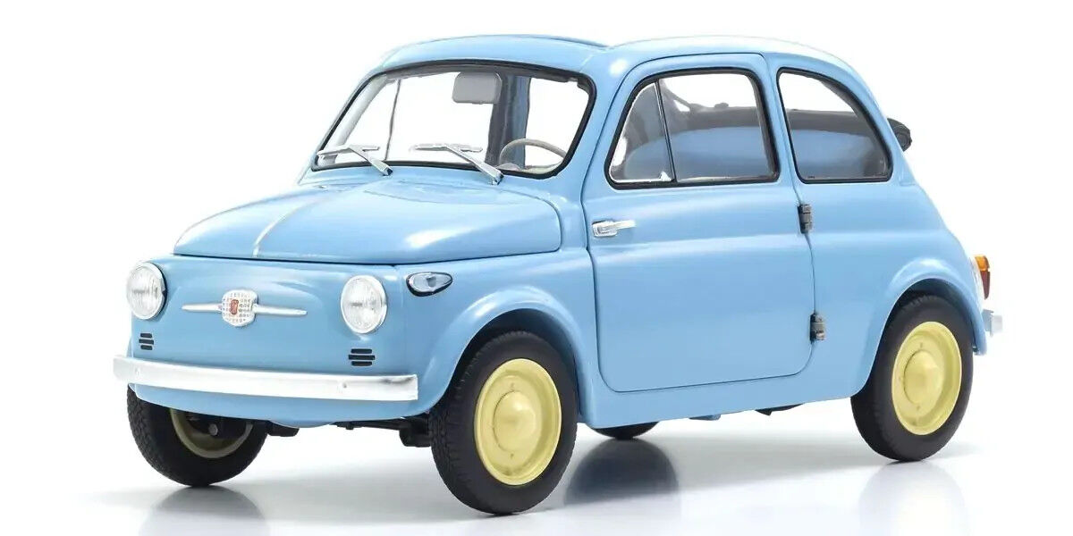 Kyosho 1/18 Fiat NUOVA 500 Cruise Celeste (Blue) Diecast Model Car