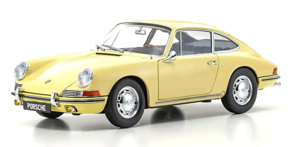 Kyosho 1/18 Porsche 911 (901) 1964 Champagne Yellow Diecast Model Car