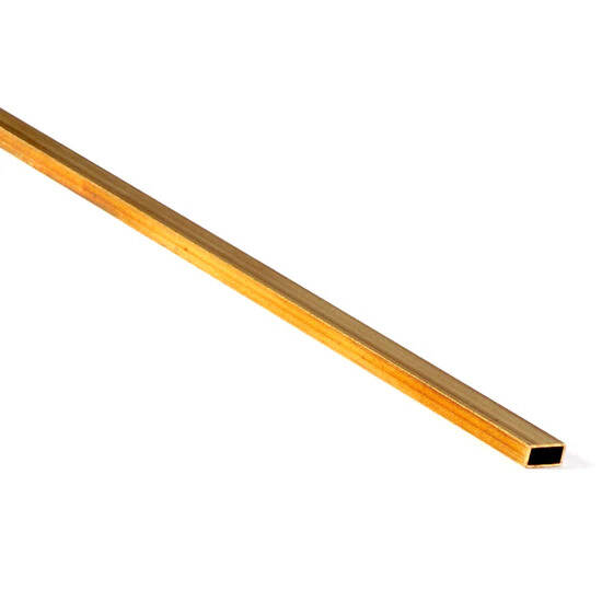 K&S Brass Rectangular Tube 5/32 x 5/16 x 12" 0.014 Wall (1) KSE-8266