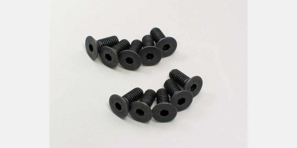 KYO-1-S34010H Kyosho Flat Head Screw(Hex/M4x10/10pcs) Kyosho