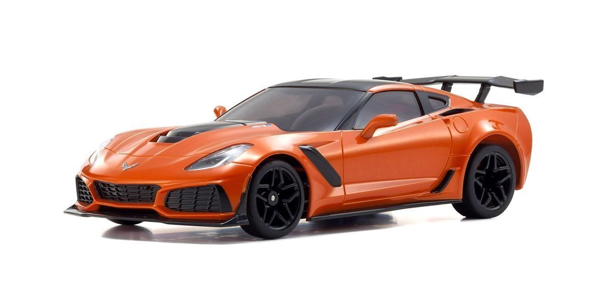 KYO-32334OR Kyosho MINI-Z RWD MR-03 Readyset Chevrolet Corvette ZR1 Sebring Orange w/LED Kyosho
