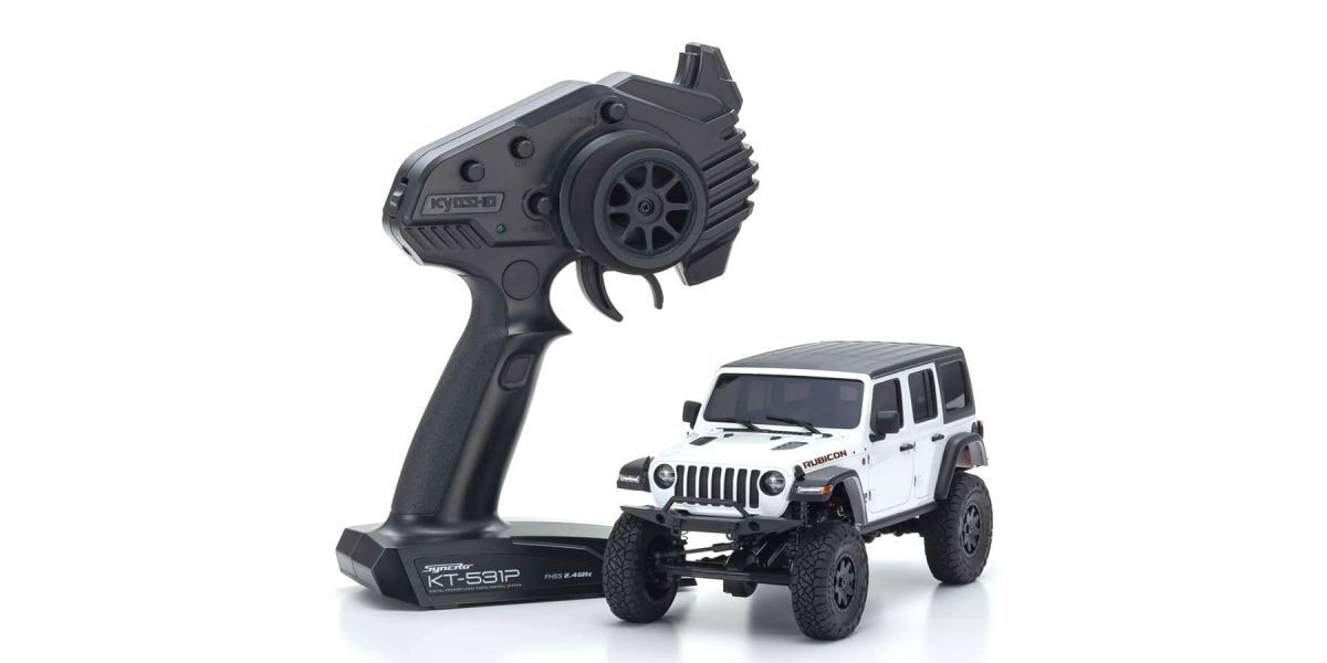 KYO-32521W Kyosho 1/24 MINI-Z 4x4 MX-01 Jeep Wrangler Unlimited Rubicon Bright White Kyosho