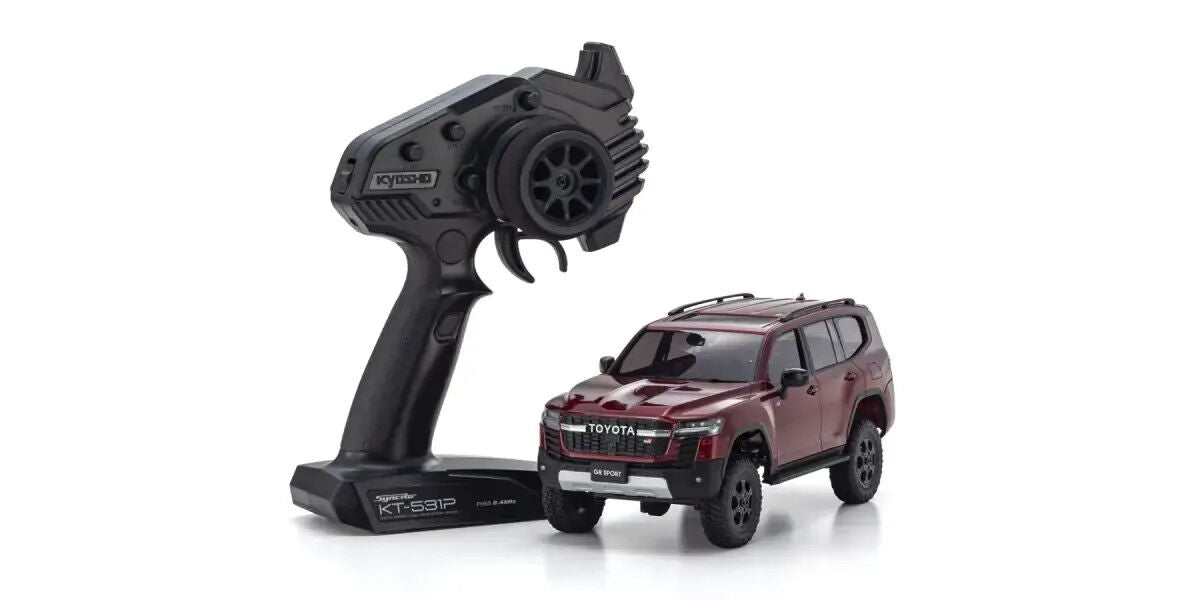 Kyosho 1/24 Mini-Z Toyota Land Cruiser 300 GR Sport - Dark Red Mica Metallic - 4X4 MX-01 Readyset