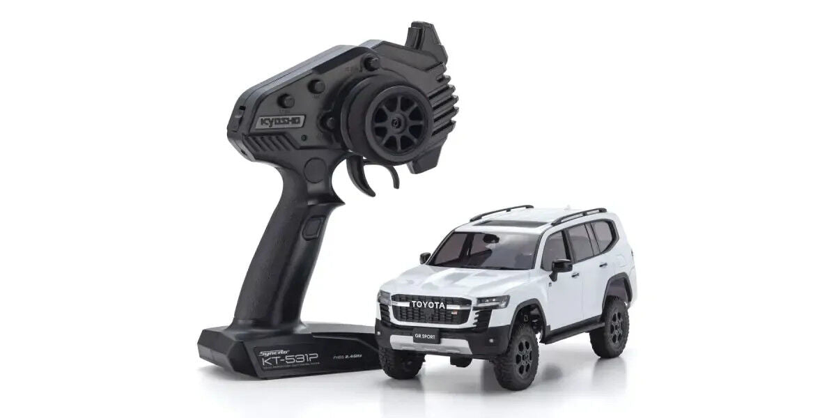 Kyosho 1/24 Mini-Z Toyota Land Cruiser 300 GR Sport - Precious White Pearl - 4X4 MX-01 Readyset