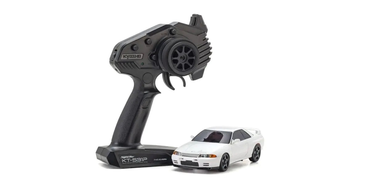 KYO-32639W Kyosho Mini-Z Nissan Skyline GT-R Nismo (R32) White AWD MA-020 Readyset