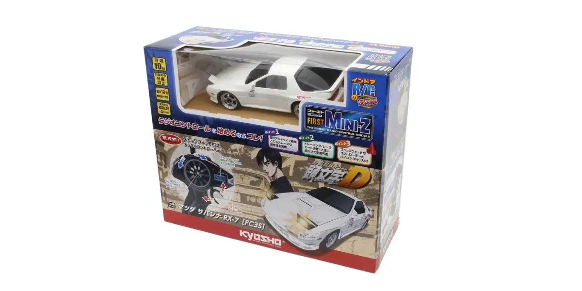 Kyosho First Mini-Z Initial D Mazda Savanna RX-7 FC3S White KYO-66602A Kyosho