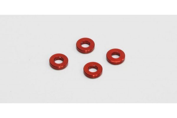 KYO-97042-15R Kyosho ALUMINIUM COLOUR 3x6.5x1.55mm RED Kyosho