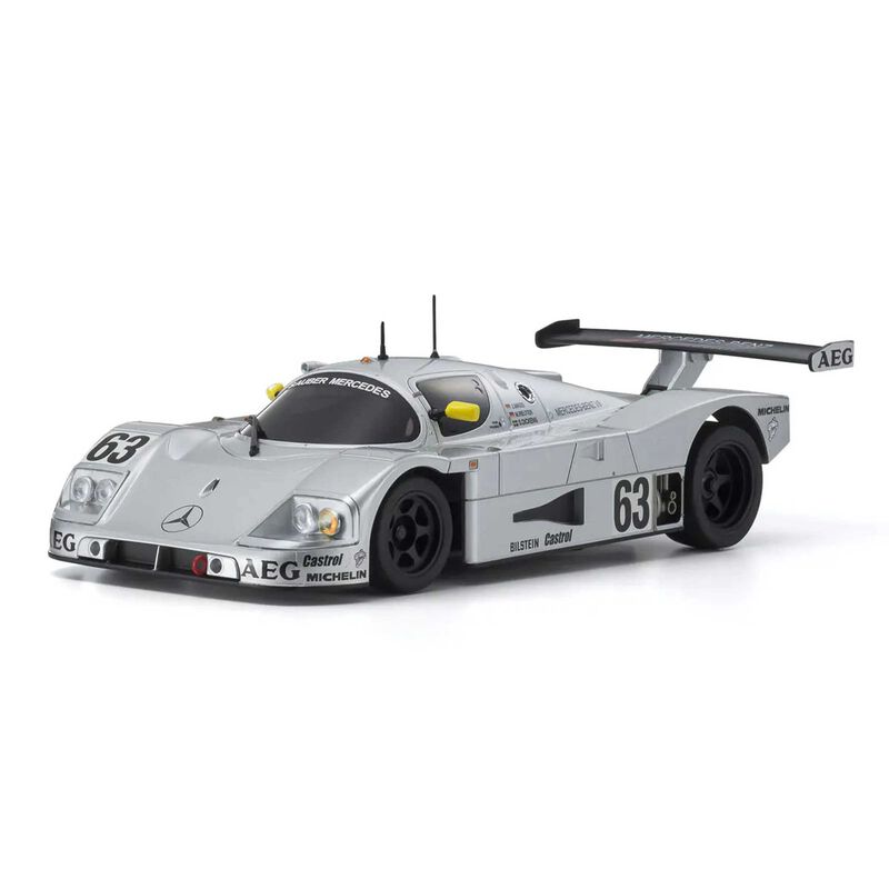 Kyosho 32353S MINI-Z Sauber Mercedes C 9 No. 62 LM 1988 RWD MR-03 Readyset RC Car (Silver) Kyosho