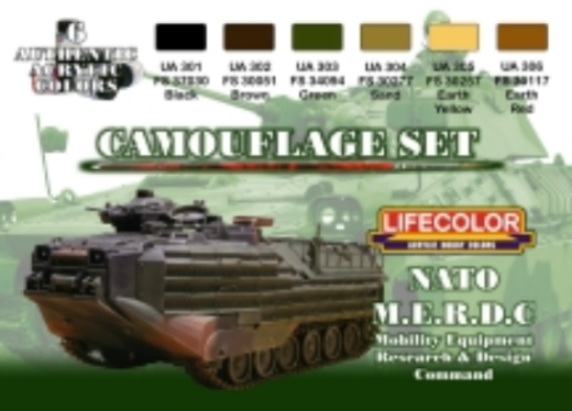 LC-CS02 Lifecolor NATO M.E.R.D.C. Acrylic Paint Set Lifecolor