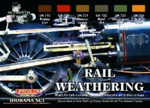LC-CS21 Lifecolor Rail Weathering Diorama Acrylic Paint Set Lifecolor