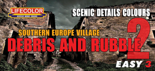 LC-MS08 Lifecolor Sth Europe Village Debris And Rubble #2 Detail Colour Acrylic Paint Set Lifecolor