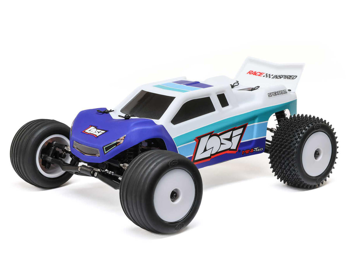 LOS-1056T2 Losi Mini T 2.0 Brushless V2 Stadium Truck, RTR, Blue Losi