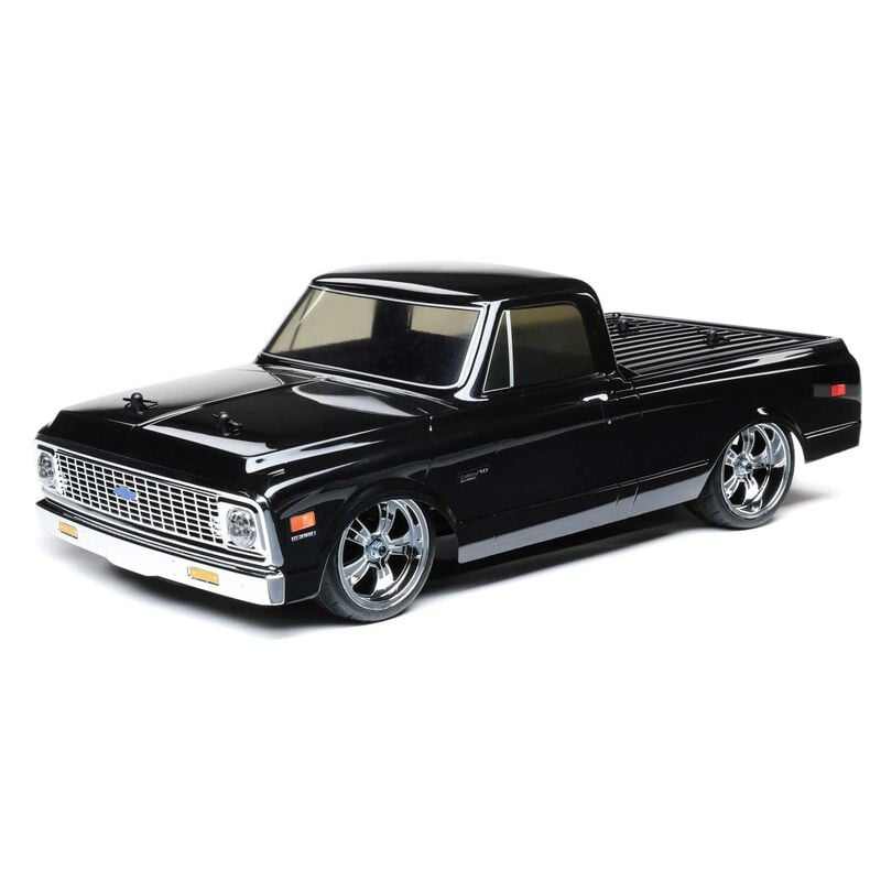 Losi V100 1972 Chevy C10 Pick-Up Truck, 1/10 On-Road RTR, Black